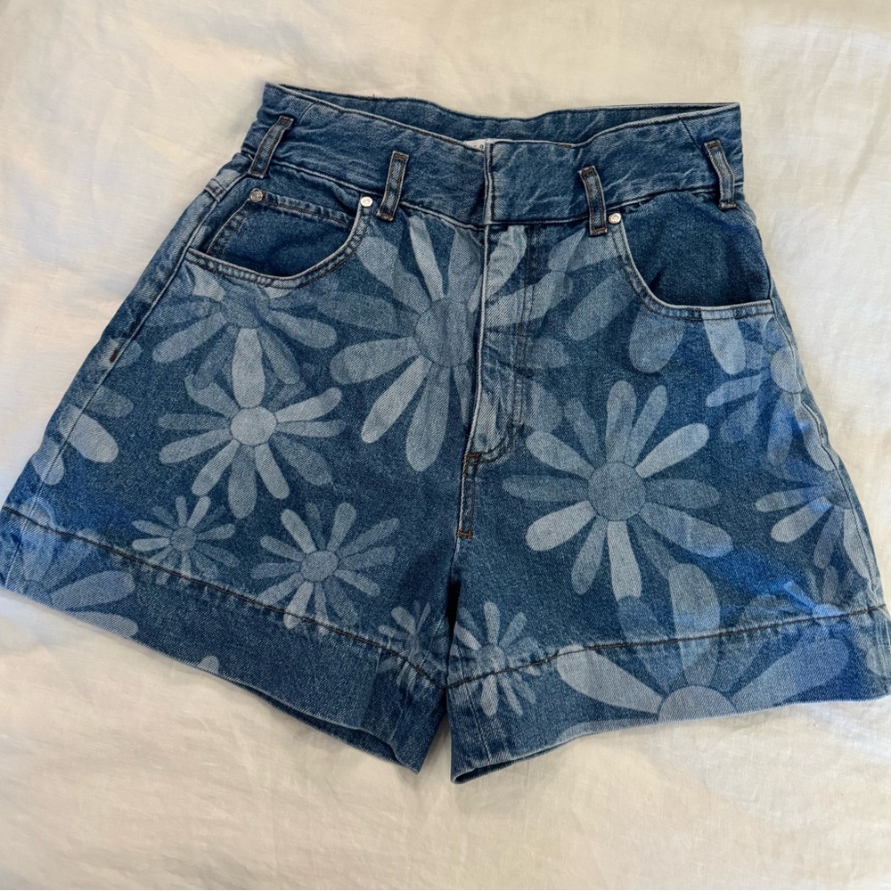 Sandro Floral Denim Women's Shorts